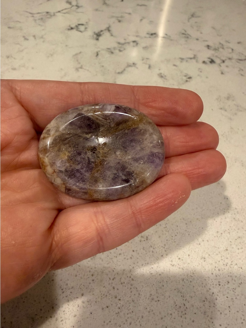 Amethyst Worry Stone